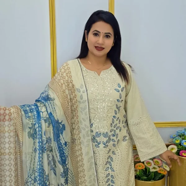 Exclusive Cotton Ready Three Piece